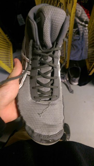 top view of the ASICS Matflex 5 wrestling shoe