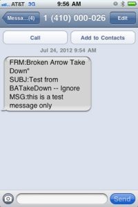 test text message from wrestling site